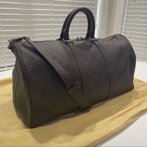 *AUTH* Louis Vuitton Keepall 45 Bandouliere Damier Infini Meteor
